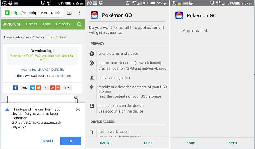 Direct Download Pokemon go in any country free