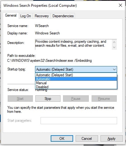 3 Windows search settings in windows 10