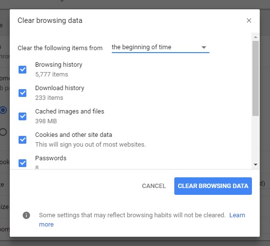 4 Clear Browsing Data on Google Chrome