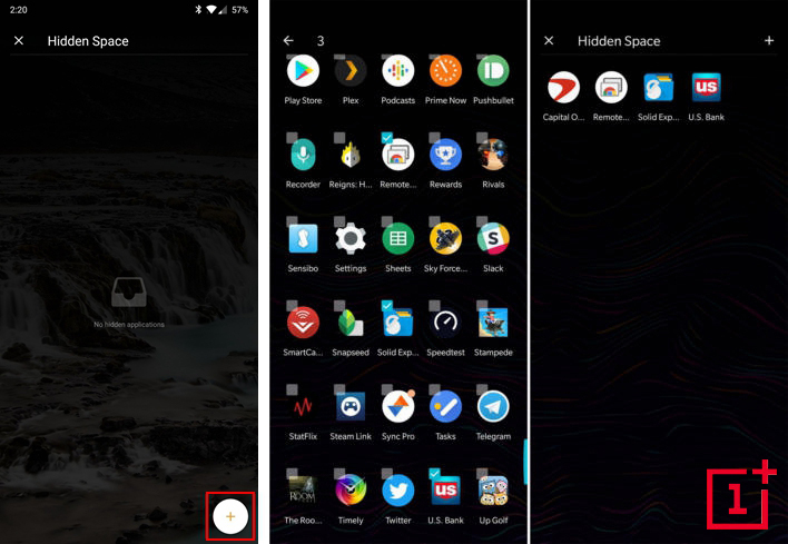 Add Apps in Hidden Space on OnePlus