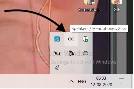 Audio settings on Laptop 