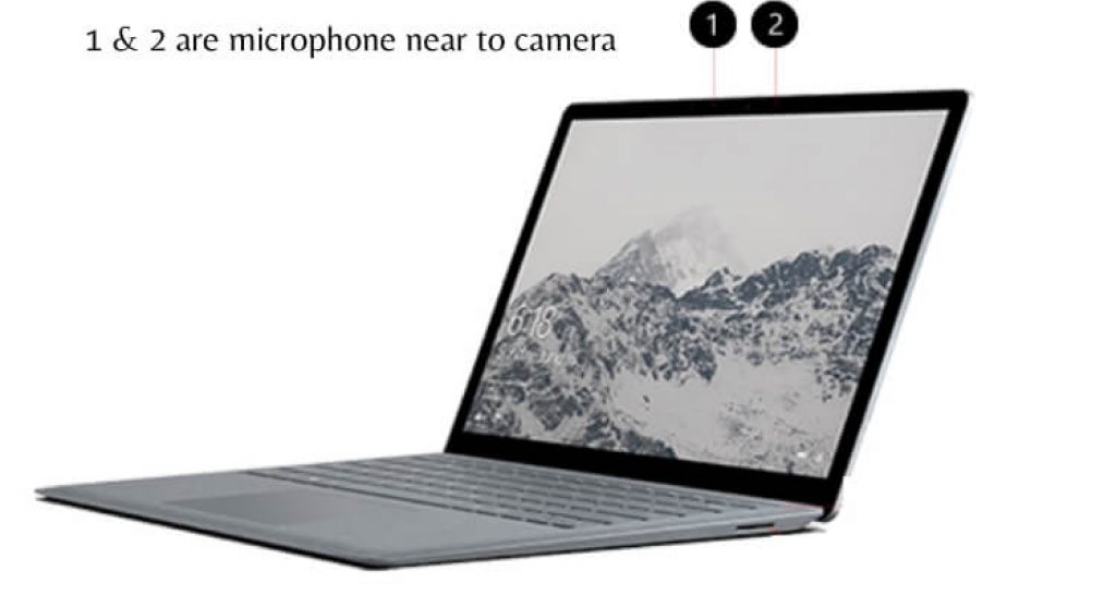 Microphone Location on Microsoft surface Laptop (2)